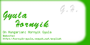 gyula hornyik business card